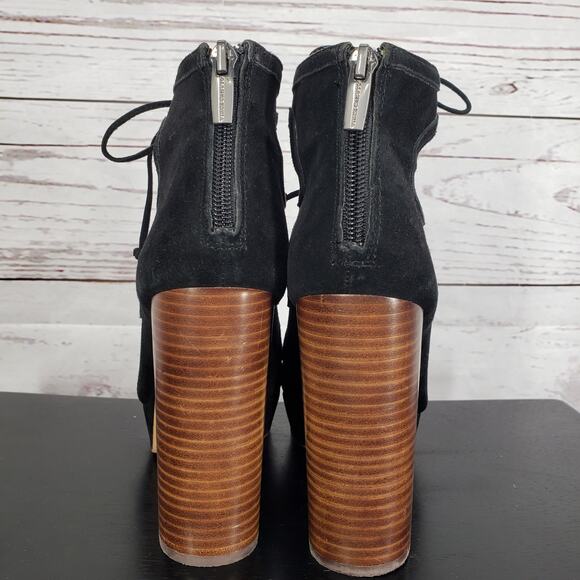 Vince Camuto Kamaye Women's Black Suede Lace Up Block Heel  Size 7.5 M - Picture 12 of 14